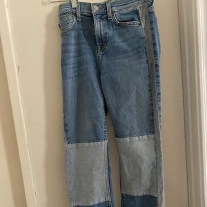 7 for All Mankind Patch Straight Leg Jeans size 25